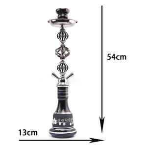 En stock: Set de <span class=keywords><strong>cachimba</strong></span> árabe de tamaño mediano para exportación, de acrílico con tubo de vidrio de doble salida de tamaño mediano, <span class=keywords><strong>accesorios</strong></span> - Product Image 2
