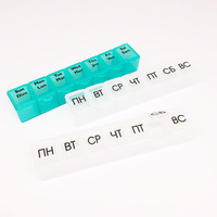 Pilulier hebdomadaire en plastique personnalisé Petit étui à pilules de voyage de 7 jours Boîte à pilules de médecine quotidienne avec braille