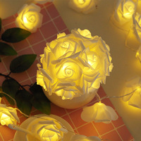 Guirlande lumineuse fleur Rose à LED avec télécommande, m, batterie USB, guirlande lumineuse, féerique, pour mariage, fête et décoration, vacances
