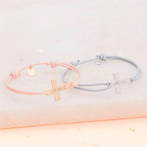Bracelet minimaliste pour baptême de fille, bijoux de baptême, <span class=keywords><strong>cadeau</strong></span> de Noël pour petite fille, délicat pour bébé - Product Image 5