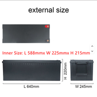 Kotak Baterai Lithium Iron Besar Murah untuk Camping 12V 24V 200Ah 300Ah 280Ah, Wadah Baterai Kosong Plastik ABS Besar untuk DIY