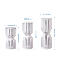 Neues Acryl Rundes Dessert-Tisch-Display-Set Gewellter Sockel Kuchenständer für Hochzeitstorten