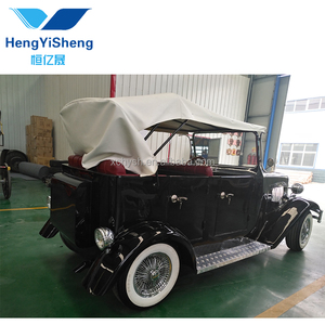 Véhicule électrique voiture vintage classique 5 places avec batterie de porte rideau de pluie/tourisme visite rétro voiture classique vintage - Product Image 4