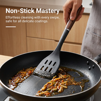 Spatule à fentes en silicone sans BPA, résistante à la chaleur, pour ustensiles de cuisson antiadhésifs, spatules de cuisine robustes pour la cuisson (OEM/ODM)