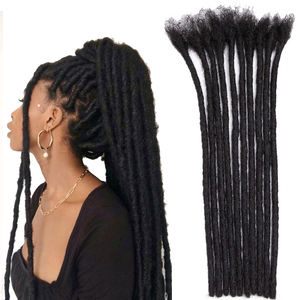 Extension de Locs Dreadlocks Afro Complètes Faites Main en Cheveux Humains Permanents pour Femmes/Hommes, Peut Être Teint, Décoloré, Frisé - Product Image 1