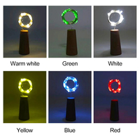 Guirlande lumineuse LED 1/2/3M pour bouteille de vin, décoration de Noël, guirlande féerique pour bouteille de vin, guirlande lumineuse en fil de cuivre pour Noël
