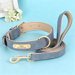 Soft Suede Double Layer PU Dog Collar Modern Comfortable Anti-Choke Neck Collar for Small Dogs & Cats with Gold Buckle - Product Image 6
