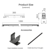 Projecteurs muraux LED linéaires architecturaux d'extérieur en aluminium à haute luminosité, contrôle DMX, 60 Hz, 18 W, fréquence de rafraîchissement 5K, DC24-48V
