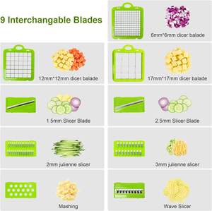 Vente chaude cuisine Multi 16 en 1 manuel <span class=keywords><strong>Mandoline</strong></span> fruits coupe-légumes oignon Dicer légumes trancheuse hachoir à légumes - Product Image 2