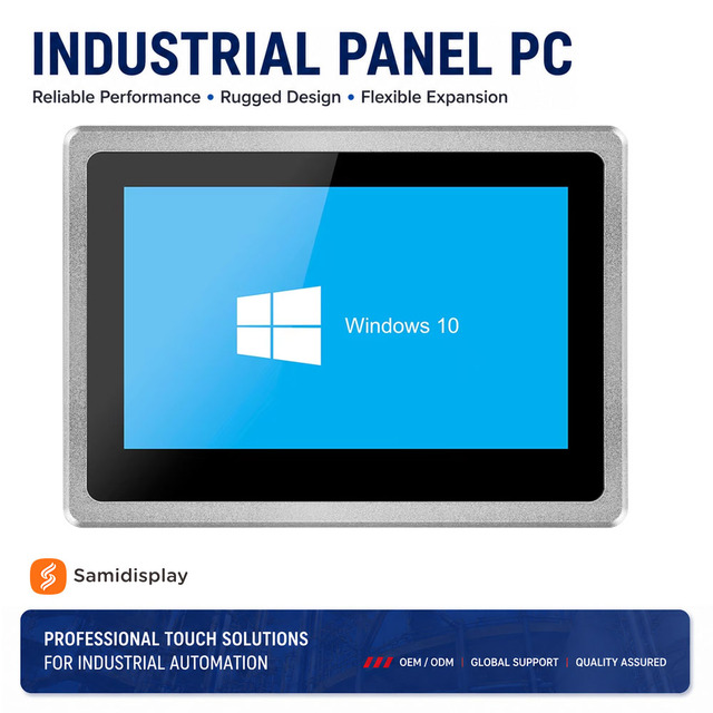 13.3 15 19 Inch 1920x1080 IP65 Front Waterproof PCAP Capacitive Touch Screen Industrial HMI Kiosk Monitor Panel PC
