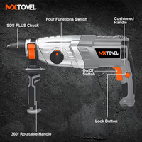 Marteau perforateur rotatif portable électrique 20V/220V, multifonctionnel, industriel, 1000W, vente directe usine