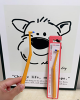 YOUNGELF-Cepillo de dientes interdental de ortodoncia de un solo cabezal, respetuoso con el medio ambiente, cerdas suaves de Pedex, mango, diseño de cabeza pequeña para la sabiduría