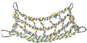 Kleurrijke Geweven Kleine Dieren Klimnet Multi-Functionele Hangmat Voor Hamsters Eekhoorns Papegaaien Handgeweven Katoenen Touw - Product Image 6