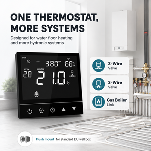 <span class=keywords><strong>Thermostat</strong></span> intelligent Wi-Fi pour radiateur et <span class=keywords><strong>chaudière</strong></span> à <span class=keywords><strong>gaz</strong></span>, compatible avec les systèmes de chauffage par le sol électriques Comfurter 16A 25A (OEM) - Product Image 2
