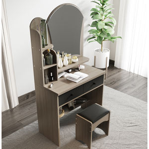 <span class=keywords><strong>Coiffeuse</strong></span> Moderne Blanche avec Miroir et Éclairage pour Maquillage - Meuble de Salle de Bain - Product Image 3