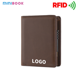 Minibook Business Anti-theftMini Small <strong>Personalised</strong> Clip Pop up <strong>Wallet</strong> Custom Smart Rfid Pu Leather Credit Card Holder <strong>Wallet</strong> - Product Image 4
