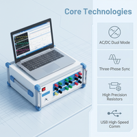 Three-Phase OLTC Tester Verifier, split upper computer & MCU structure for transition resistance and synchronism calibration