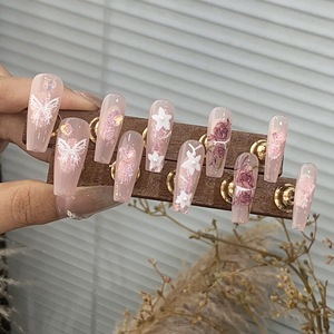 Muestra gratis nuevo diseño de <span class=keywords><strong>uñas</strong></span> Prensa en acrílico Prensa en <span class=keywords><strong>uñas</strong></span> vendedor al por mayor hecho a mano diamante <span class=keywords><strong>uñas</strong></span> artificiales - Product Image 5
