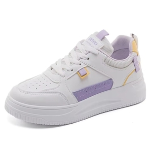 Nouvelles baskets respirantes en <span class=keywords><strong>cuir</strong></span> pour <span class=keywords><strong>femme</strong></span> 2026, à enfiler, couleur unie, blanches, toutes saisons, <span class=keywords><strong>pas</strong></span> chères - Product Image 5