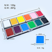 Palette de peinture pour le visage et le corps GP Professional, couleurs arc-en-ciel, non toxiques, respectueuses de la peau, certifiées EN71, recharge de 10 g, pot individuel