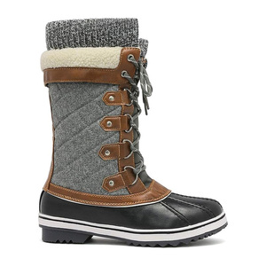 TPR Shell mi-mollet thermique imperméable chaud automne/hiver/printemps bottes de neige doublé de fourrure léger recyclable anti-dérapant extérieur - Product Image 4