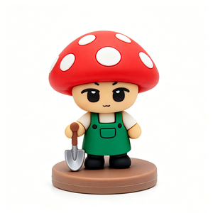 Figurines d'action en plastique 3D Oddbods, jouets mignons en forme de champignon, personnalisés, de haute qualité, neufs, fabriqués en usine - Product Image 3