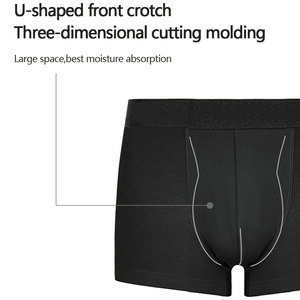 <strong>Men's</strong> Mid-Rise Disposable Breathable Anti-Bacterial Eco-Friendly Cotton Knitted Boxer <strong>Briefs</strong> With Logo On Waist - Product Image 5