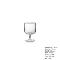 Lot de verres à vin rouge côtelés faits à la main, personnalisables en gros