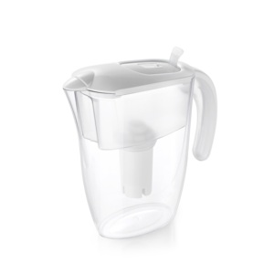 快速过滤水壶，兼容 Micro X-Clean 滤芯，带电子定时器，2.6 升白色水壶 - Product Image 1