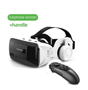 2024 G06EB Original VR Virtual Reality 3D Glasses Box VR Cardboard Headset Helmet for IOS Android Smartphone Wireless Rocker