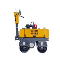 Rouleau compresseur vibrant à double tambour, autopropulsé, à entraînement hydraulique, haute efficacité, modèle 2024, très demandé, pour travaux routiers