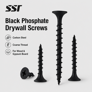 Black Phosphate Carbon Steel Drywall Screws Phillips Bugle <b>Head</b> Coarse Thread Self Tapping Screws for Wood Gypsum Board - Product Image 1