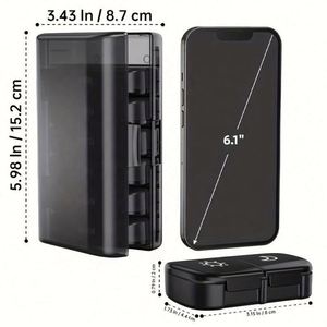 JH Medibox Boîte à pilules portable 7 jours 28 compartiments en plastique PP noir, organiseur hebdomadaire de grande capacité, conteneur de voyage - Product Image 3
