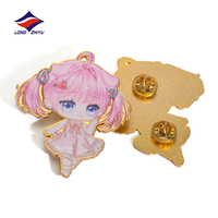 Broche magnétique personnalisée avec logo, fabrication professionnelle depuis 20 ans, badge d'anniversaire, badge en métal avec impression UV, Longzhiyu