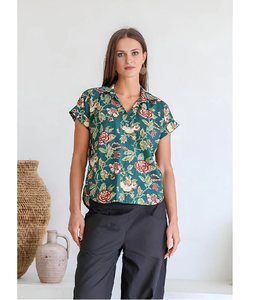 เสื้อผ้าลำลองสำหรับผู้หญิง ฤดูร้อน ผ้าฝ้าย 100% ทรงหลวม คอวี เนื้อผ้านุ่ม เบาสบาย เหมาะสำหรับใส่ทุกวัน - Product Image 1