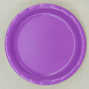 DAMAI Solid Color Party Decorations Purple Paper Dinnerware Set <b>Disposable</b> Party <b>Tableware</b> 7 Inch 9 Inch Paper Plates Cup - Product Image 3