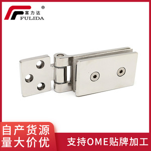 Clip de Fijación para Puerta de Ducha sin Marco, Rectangular, de Acero Inoxidable, con Superficie de Espejo Brillante, Modelo F 4001 - Product Image 5