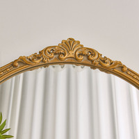 Miroir mural décoratif ART NEST Europe Home Decor, style rustique, écologique, avec cadre en bois ovale doré, épaisseur 5,0 mm.