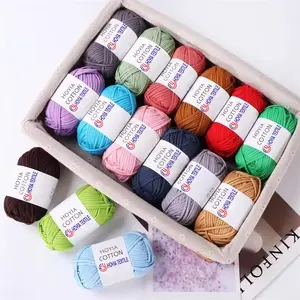 Amazon Hot 4MM Thickness Cotton Nylon Hollow Tube Crochet Core Yarn For Animal Starter Beginner Amigurumi DIY Kit Yarn