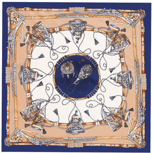 Nueva bufanda cuadrada de satén de seda con protección solar de verano con patrón de caballo Deca iridiscente - Product Image 2