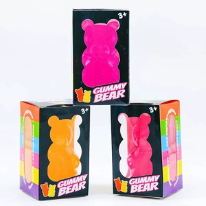 Jouet anti-stress en plastique en forme de petit ours style Needoh, gadget de décompression en forme de bonbon malté, best-seller - Product Image 4