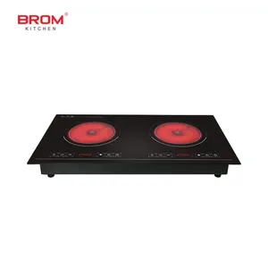 Điện Hob 2 Burner Hồng Ngoại Lò Bếp Cảm Ứng Được Xây Dựng Trong