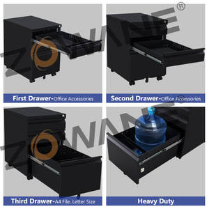Kaide siyah kilit personel resimleri endeksi kart çekmece banyo kabini mobil ofis çelik metal dosya dolabı ağır - Product Image 6