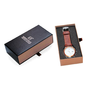 Custom <strong>Paper</strong> <strong>Drawer</strong> Gift Packaging <strong>Box</strong> Single <strong>Watch</strong> <strong>Paper</strong> Boxes <strong>Package</strong> with <strong>Foam</strong> in - Product Image 1