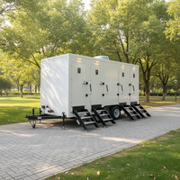 Remorque de toilettes de luxe pour l'extérieur, idéale pour les mariages sur la plage, les fêtes en plein air, toilettes portables, remorque mobile, diverses applications