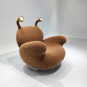 เก้าอี้โซฟาทำจากผ้าฝ้ายรูปปูพร้อมขาโลหะเฟอร์นิเจอร์ห้องนั่งเล่นเป็นมิตรกับสิ่งแวดล้อม - Product Image 5