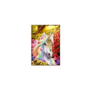 Impressions d'art 5D diamant coloré cheval image de strass peinture diamant carré complet
