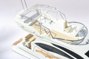 Modelo de Yate de Madera Náutico Moderno AZIMUT 40, Hecho a Mano, Diseño Italiano Ecológico, Decoración para el Hogar, Regalo - Product Image 2