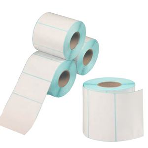 สติกเกอร์กันน้ำสำหรับพิมพ์บาร์โค้ดแบบใช้ความร้อน ขนาด 60x60 มม. 300 ชิ้น เป็นมิตรกับสิ่งแวดล้อม ป้องกันการปลอมแปลง สำหรับเครื่อง POS/<span class=keywords><strong>ATM</strong></span> ซูเปอร์มาร์เก็ต บัตรเครดิต - Product Image 1