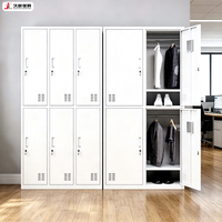 Armoire de rangement moderne démontable JIUSHUN, casier de rangement en métal haut pour employés et étudiants